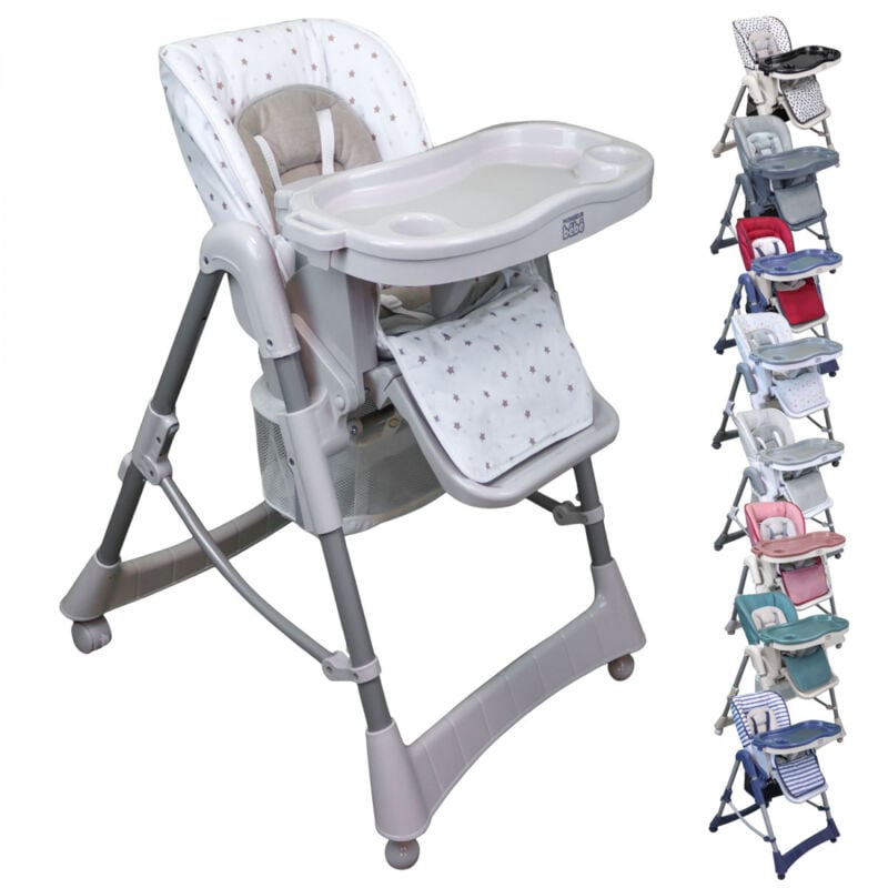 Chaise haute bébé pliable réglable hauteur dossier tablette - Ptit - Celeste Monsieur Bébé