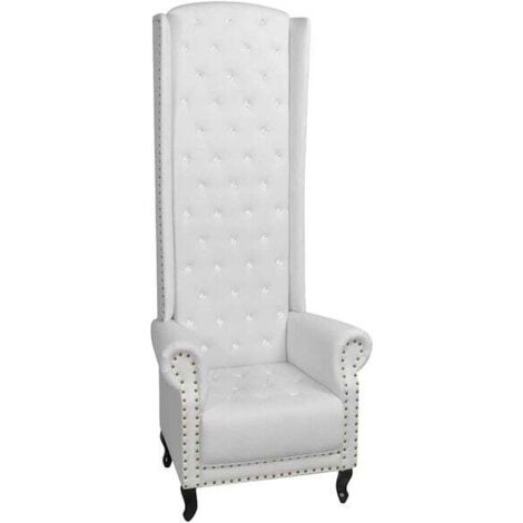 Chaise haute blanche en similicuir