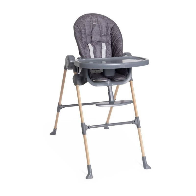 Chicco - Chaise haute Polly Essential - 0/3 ans - Gris Coal