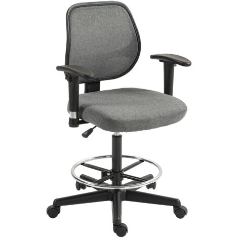 Chaise haute de bureau FABIO grise
