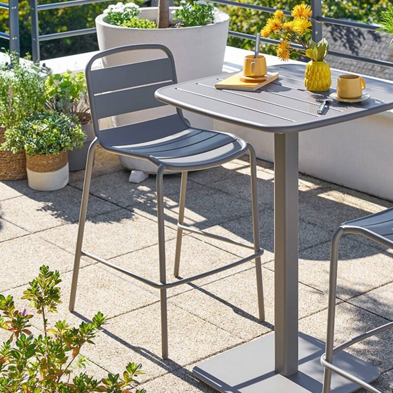 Chaise haute de jardin Alegoria empilable café - Hespéride