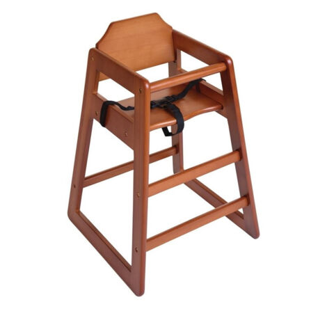 Chaise Haute en Bois Foncé Empilable - Bolero
