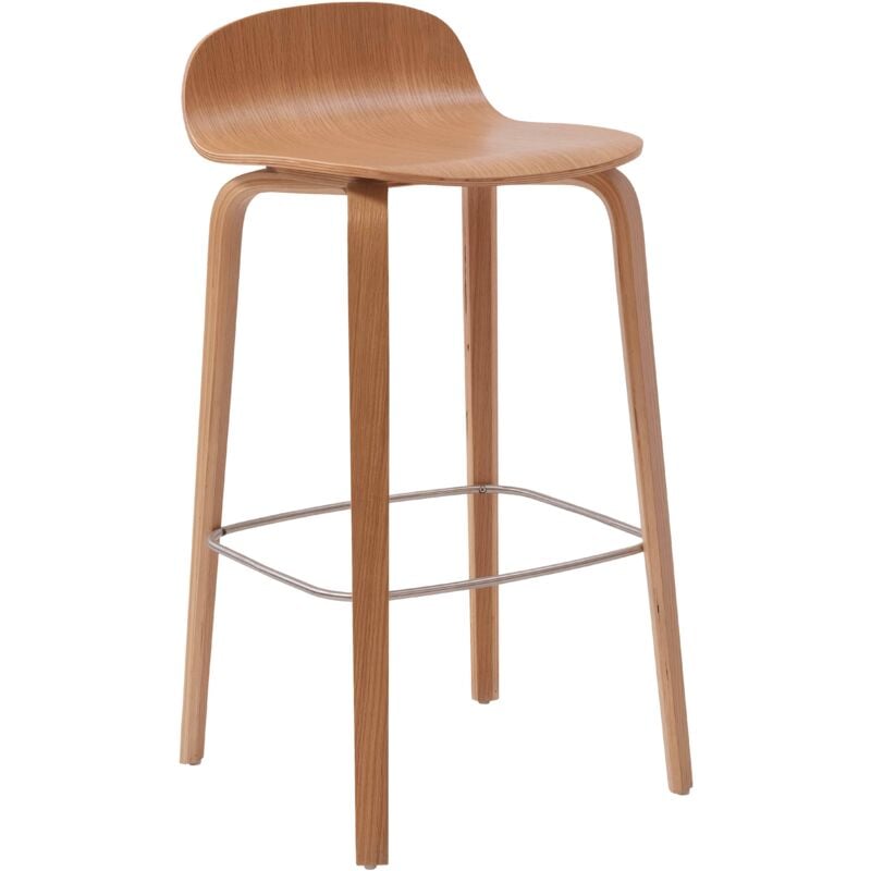 Oviala - Chaise haute en contreplaqué chêne naturel