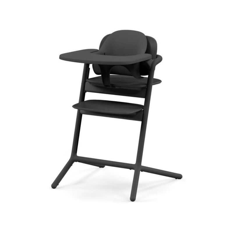 Chaise haute évolutive - Pack 3 en 1 - lemo 2 - Noir - Réglable en hauteur et en profondeur - Set bébé inclus - Cybex