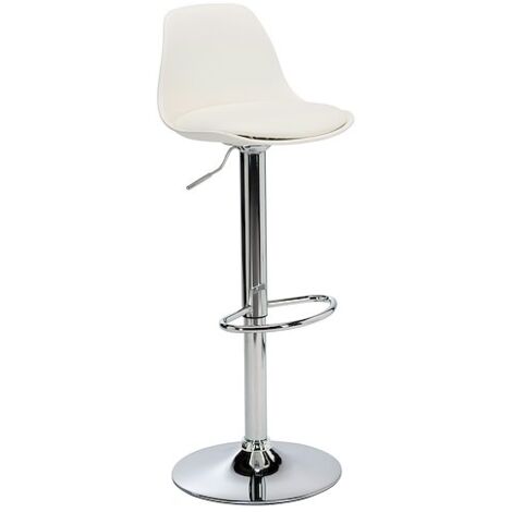 Chaise haute Kocy Blanc - Réglable en hauteur - Structure chromé - Lot de 2 - Maxiburo