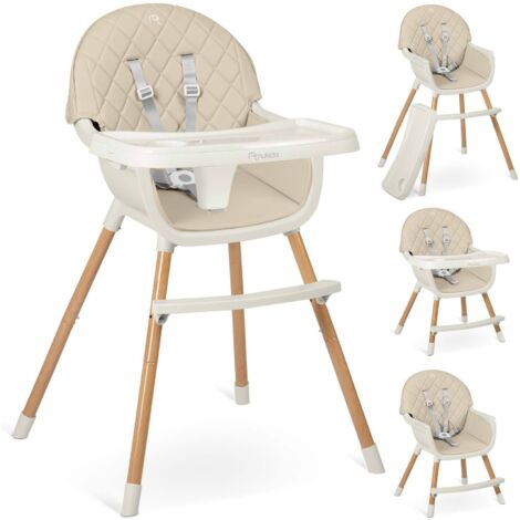 Chaise haute Nukido Lilo beige