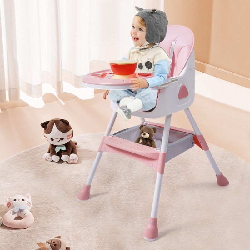 Chaise haute pour bébé, chaise haute 2 en 1 pour bébés et jeunes enfants avec repose-pieds