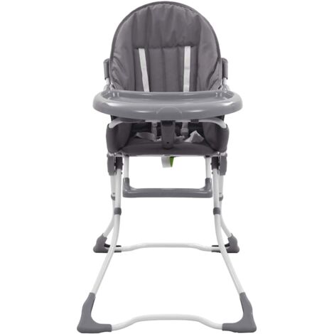 Chaise haute pour bébé Gris et blanc