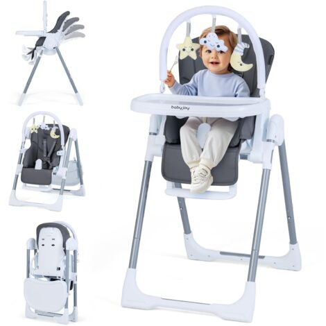 chaise haute pour bébé, pliable, convertible, portable, salle à manger, alimentation, manger, bébés, jeunes enfants, hauteur réglable, dossier, repo
