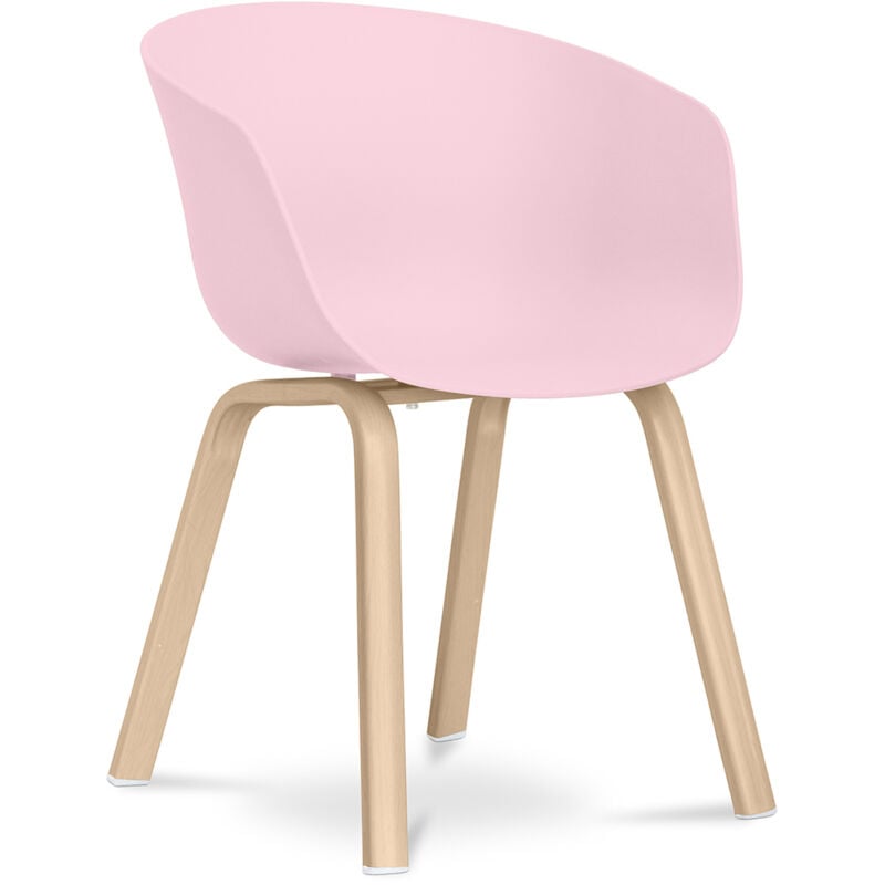 Chaise Maylis design scandinave - Mat Rose pâle