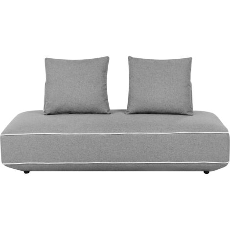 Chaise imbottita grigio scuro con cuscini da salotto confortevole Seillans