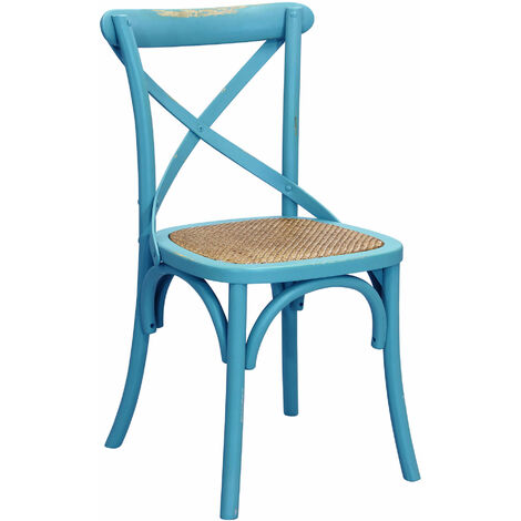 Chaise intérieure et extérieure startable en bois sans accoudoirs crocio  SkyBlue