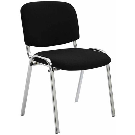 Chaise invitée rembourrée dans une chaise en tissu couleurs chromées chromées élégantes