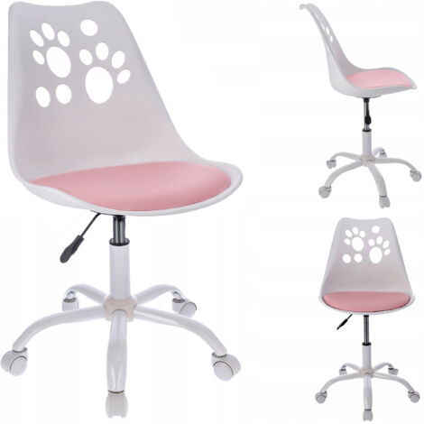 Chaise JOY blanche et rose