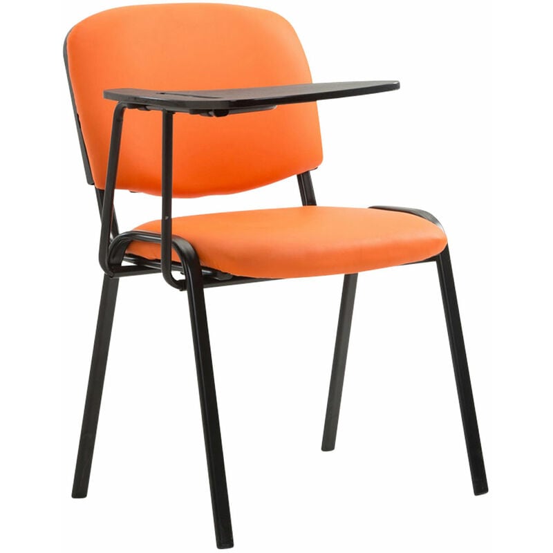 Président de conférence avec nappe en écho chaise rembourrée en cuir diverses couleurs Couleur : Orange
