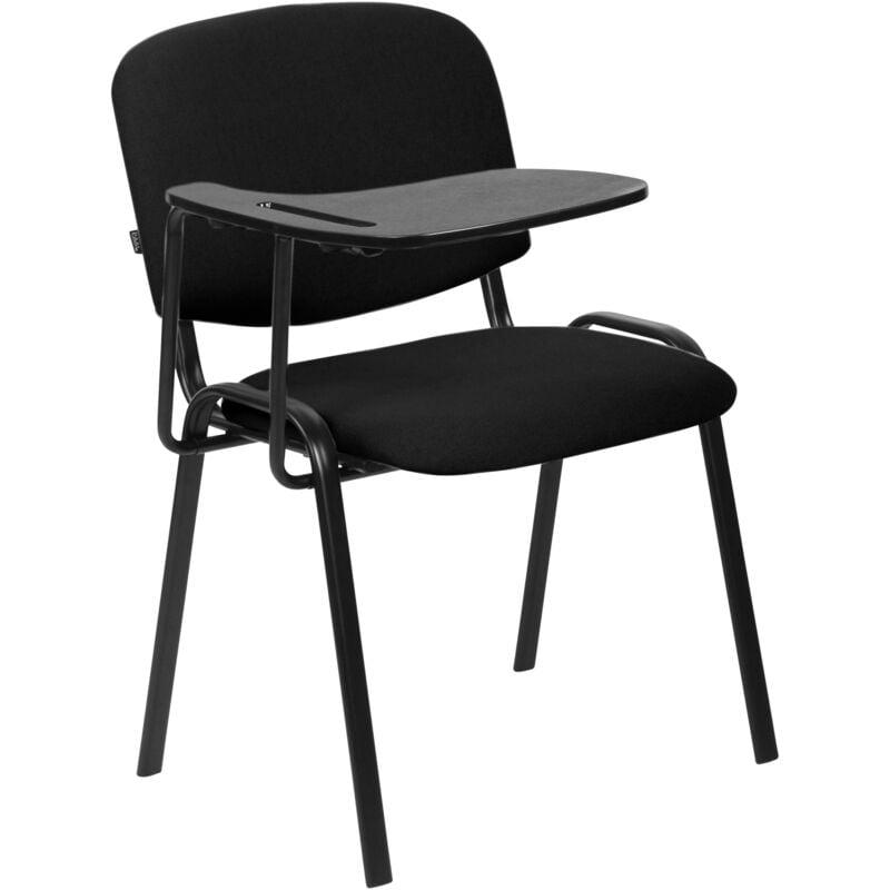 CLP - Chaise Ken xl avec table pliante tissu Noir