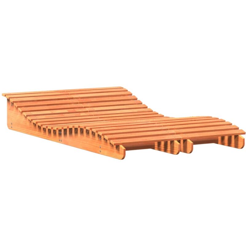 Vidaxl - Chaises longues lot de 2 cire marron bois massif de pin