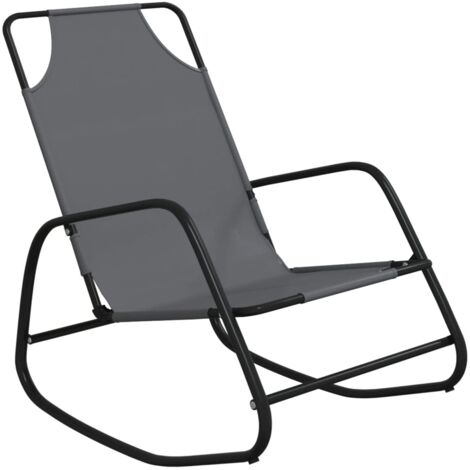 vidaXL 1/2x Chaise Longue à Bascule Acier et Textilène Jardin Multicolore