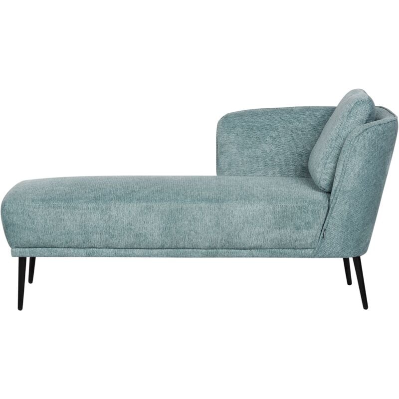 Beliani - Chaise Longue à Droite avec Coussin Méridienne de Salon en Tissu Bleu Artheze