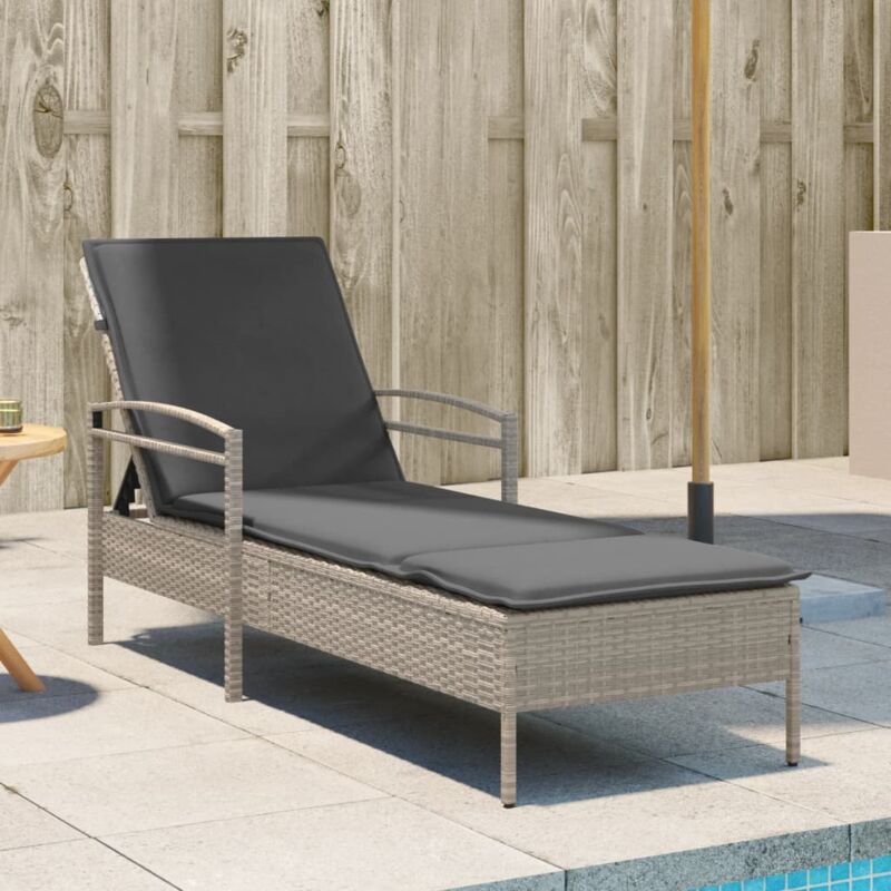 VidaXL - Sonnenliege poly-rattan, One Size, Grau