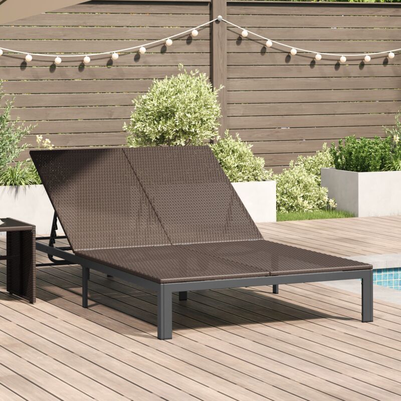 vidaXL Transat polyrotin Marron