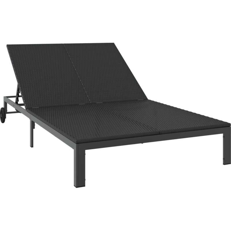 vidaXL Transat polyrotin Noir