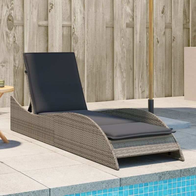 VidaXL - Sonnenliege poly-rattan, One Size, Grau