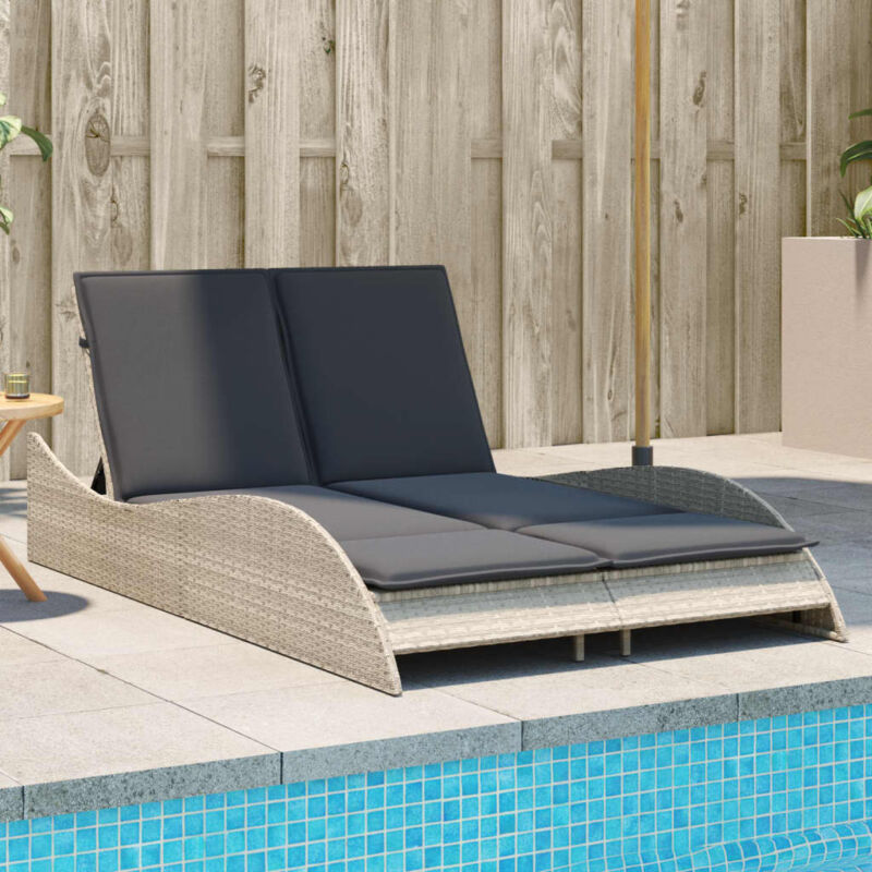 VidaXL - Sonnenliege poly-rattan, One Size, Grau