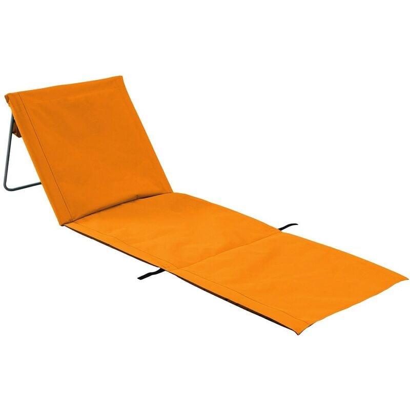 Mediawave Store - Chaise longue avec oreiller 334 836 onshore pliable 135 x 55 x 41cm Couleur: Orange