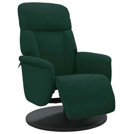 Chaise longue avec repose-pieds intégré – Fauteuil relax en velours vert foncé, design élégant et confort maximal pour salon ou chambre