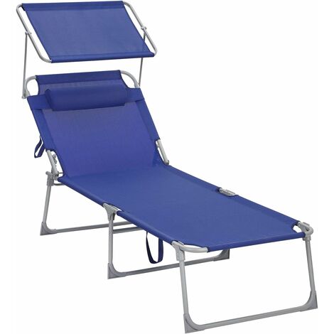 Chaise longue, Bain de soleil, Transat, grand modèle, 71 x 200 x 38 cm, charge 150 kg, appui-tête, dossier et parasol inclinables, pliable, pour jardin, Taupe GCB022K01 - Taupe