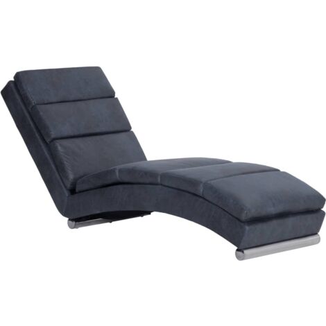 Chaise longue  Bain de soleil Transat Gris Similicuir daim 50806