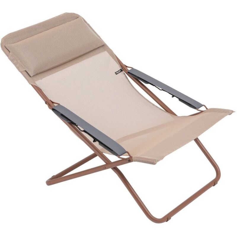 Lafuma Mobilier - Chaise Longue - Bain De Soleil - Transat Jardin - Pliant - Transabed - Batyline® Iso - Orange Canyon -