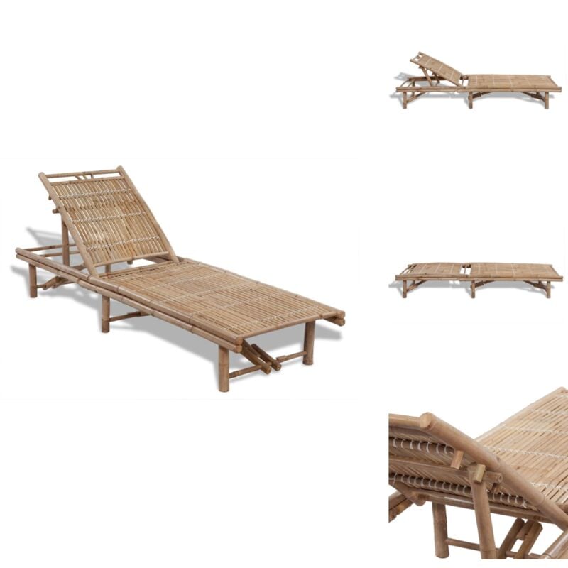 Chaise longue Bambou - Chaise Longue - Fauteuil De Jardin - Transat - Mobilier De Jardin - Bambou