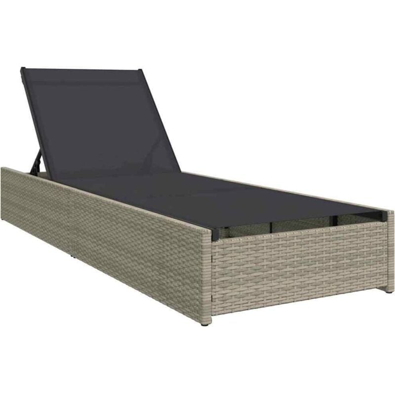 Vidaxl - Chaise Longue Beige 60x200x27 cm Rattan Poly