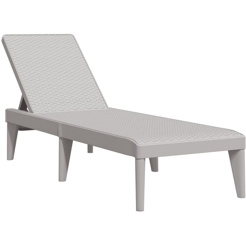 Vidaxl - Chaise longue gris 186x60x29 cm pp