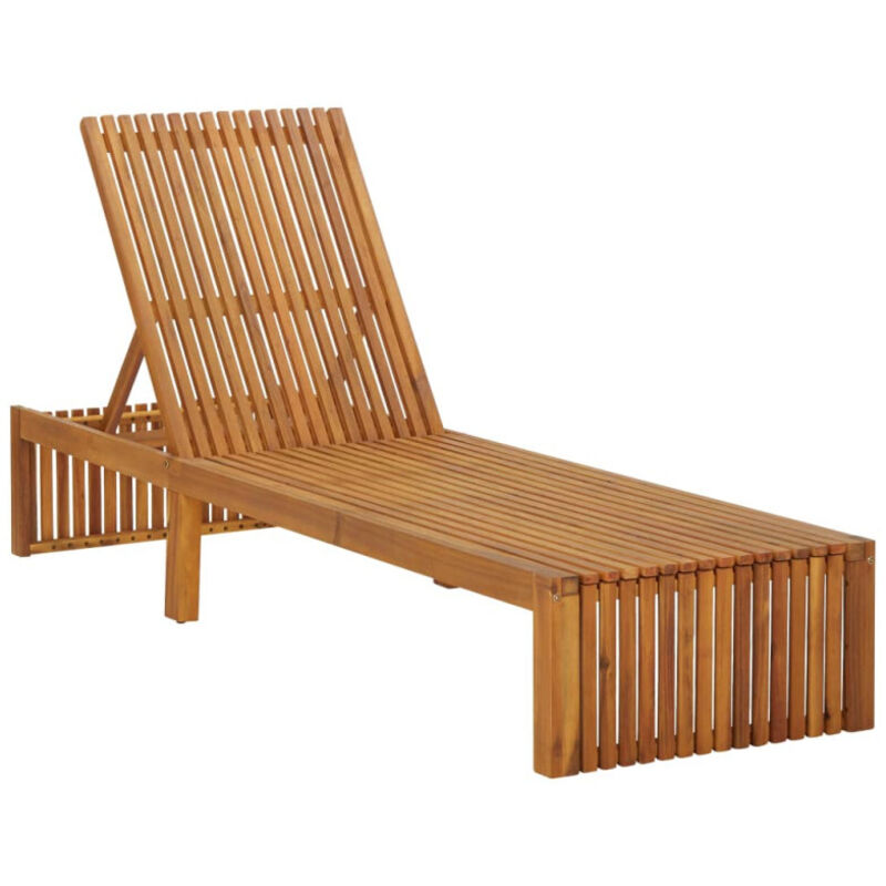 Chaise longue Bois d'acacia solide