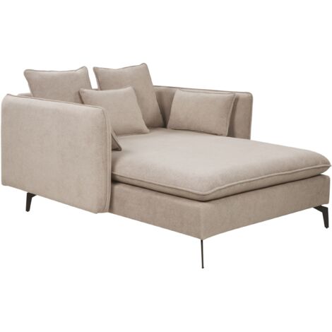Chaise Longue CHARMES Fabric Taupe