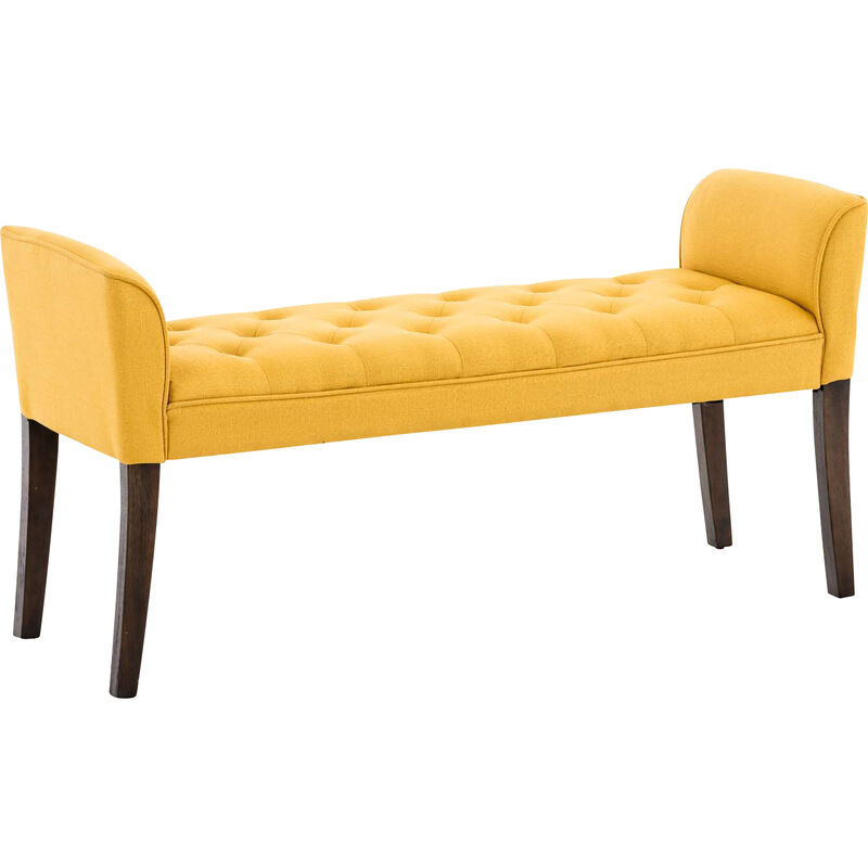 

Chaise longue cleopatra tapizado en tela amarillo,antiguo oscuro Rogal