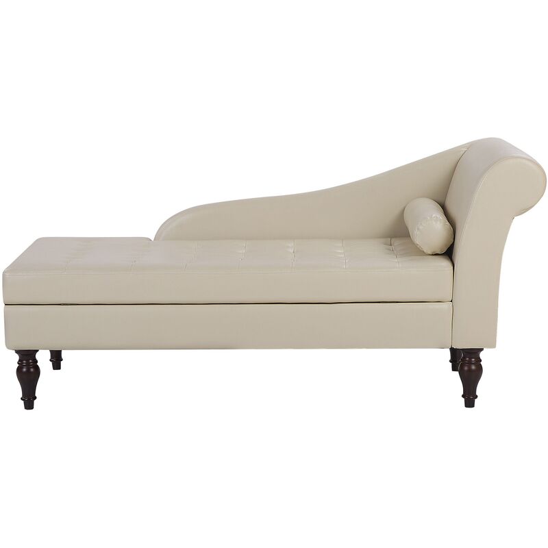 

Chaise longue con almacenaje beige claro PESSAC