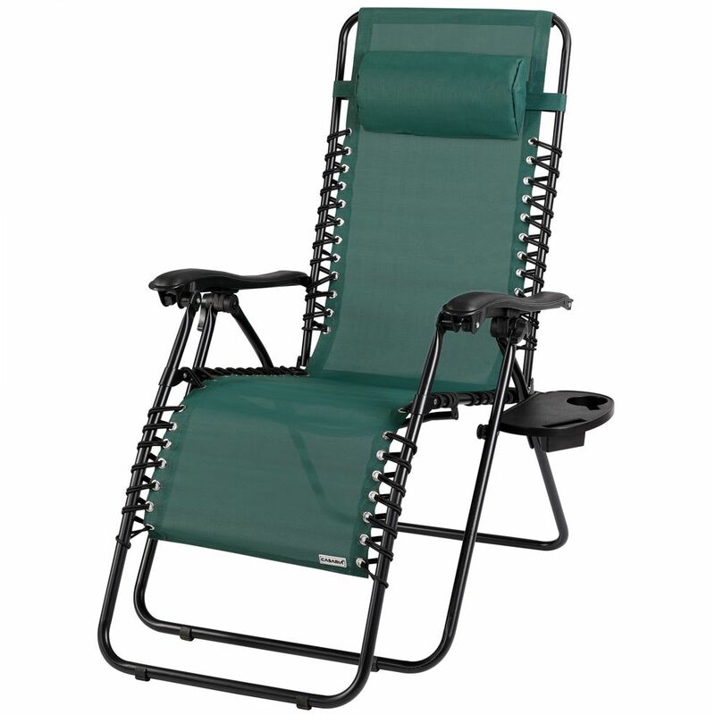 Casaria - Chaise longue luxueuse avec haut dossier réglable jardin terrasse relaxation Vert