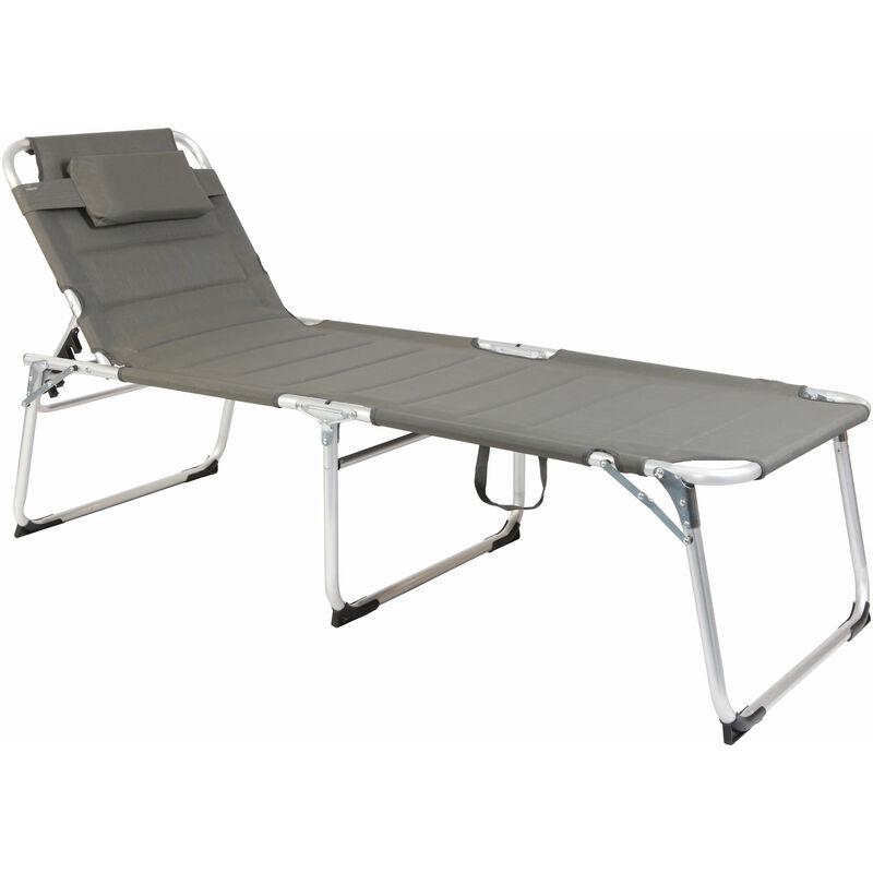 Spetebo - Chaise longue de jardin en aluminium xxl - couleur : gris