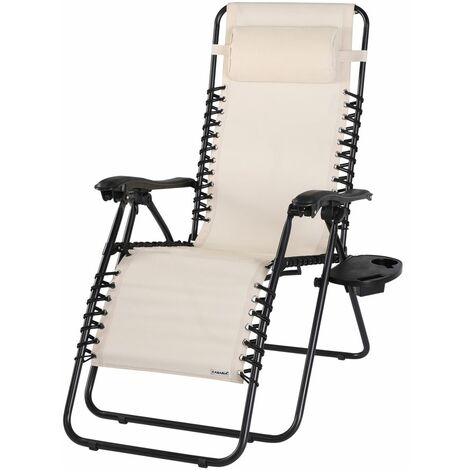 Chaise longue de jardin inclinable Chaise pliable avec porte-gobelet appui-tête Fauteuil relax Transat jardin 2er Set grün (de)