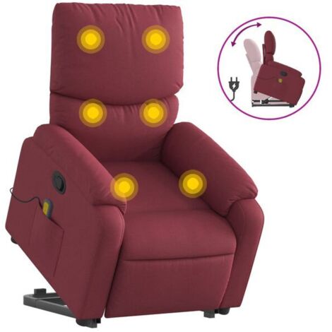 Chaise longue de massage en velours bordeaux – Lit de relaxation ergonomique avec dossier inclinable, repose-pieds réglable et revêtement doux pour salon ou spa