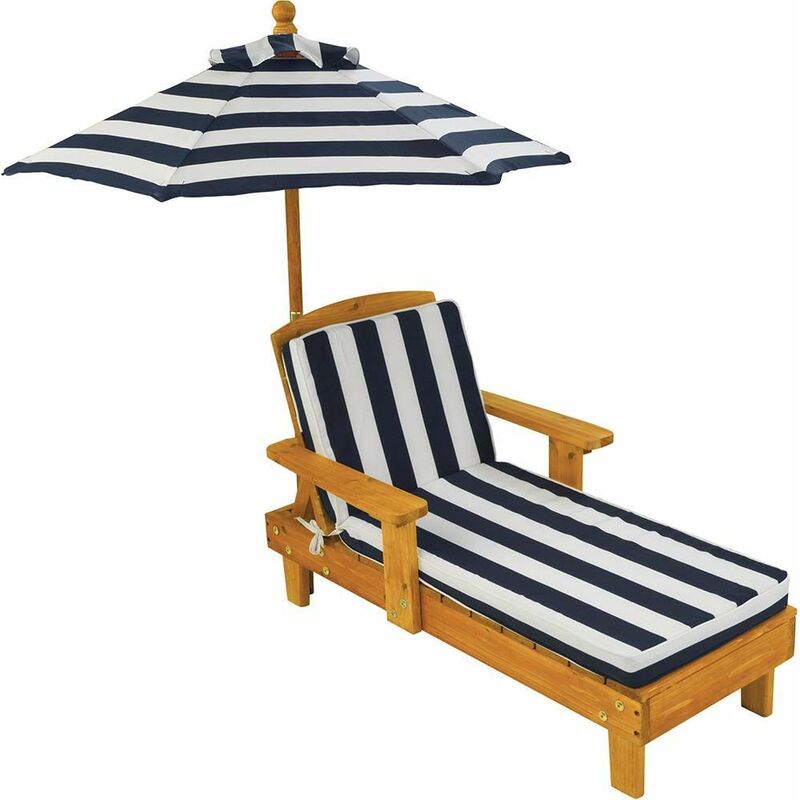 Chaise longue d'extérieur pour enfant avec parasol  00105