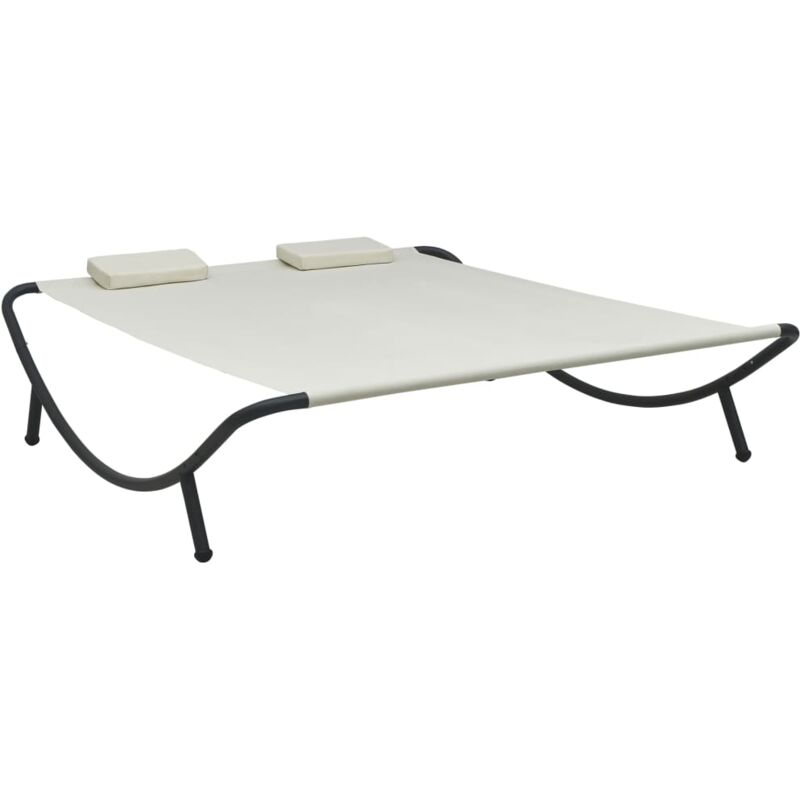 Vidaxl - Chaise longue d'extérieur Tissu Crème