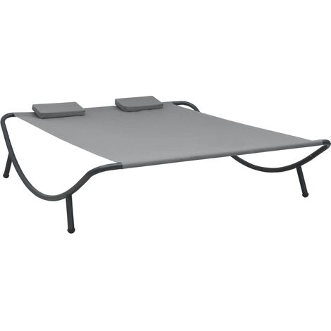 Chaise longue d'extérieur Tissu Anthracite