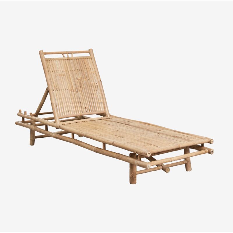 Sklum – Chaise longue en bambou Gossy – Transat écologique 100% bambou – Dimensions 93x70x200cm – Confort optimal avec coussin Kemy Sklum – Chaise longue en bambou Gossy – Transat écologique 100% bambou – Dimensions 93x70x200cm – Confort optimal avec coussin Kemy