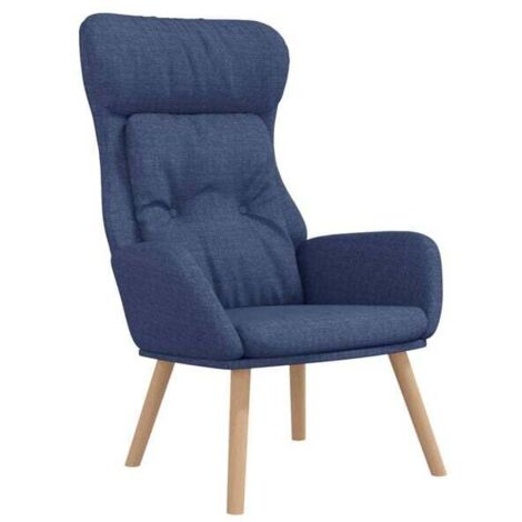 Chaise longue en tissu bleu – Canapé relax réclinable avec dossier réglable, idéal pour salon, chambre ou espace détente