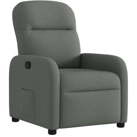 Chaise longue en tissu, design élégant et confortable, couleur gris foncé – pour salon, chambre ou espace détente